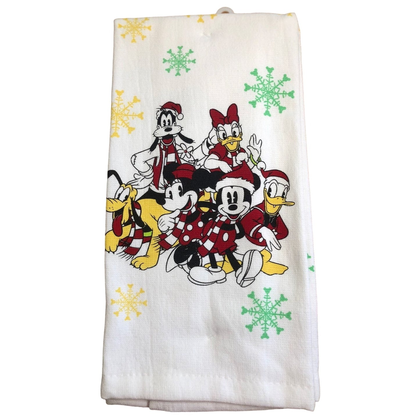 Disney Towel Set of 2 Mickey Mouse and Friends Christmas Towels
