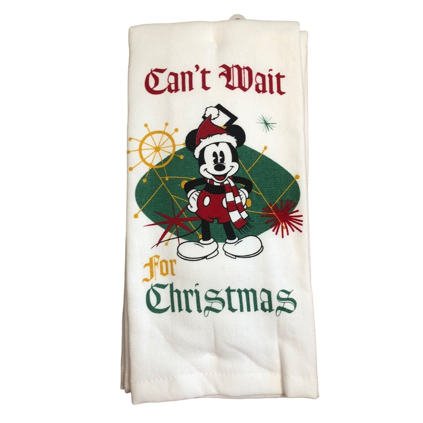Disney Mickey Mouse Can't Wait for Christmas Towels Set of 2