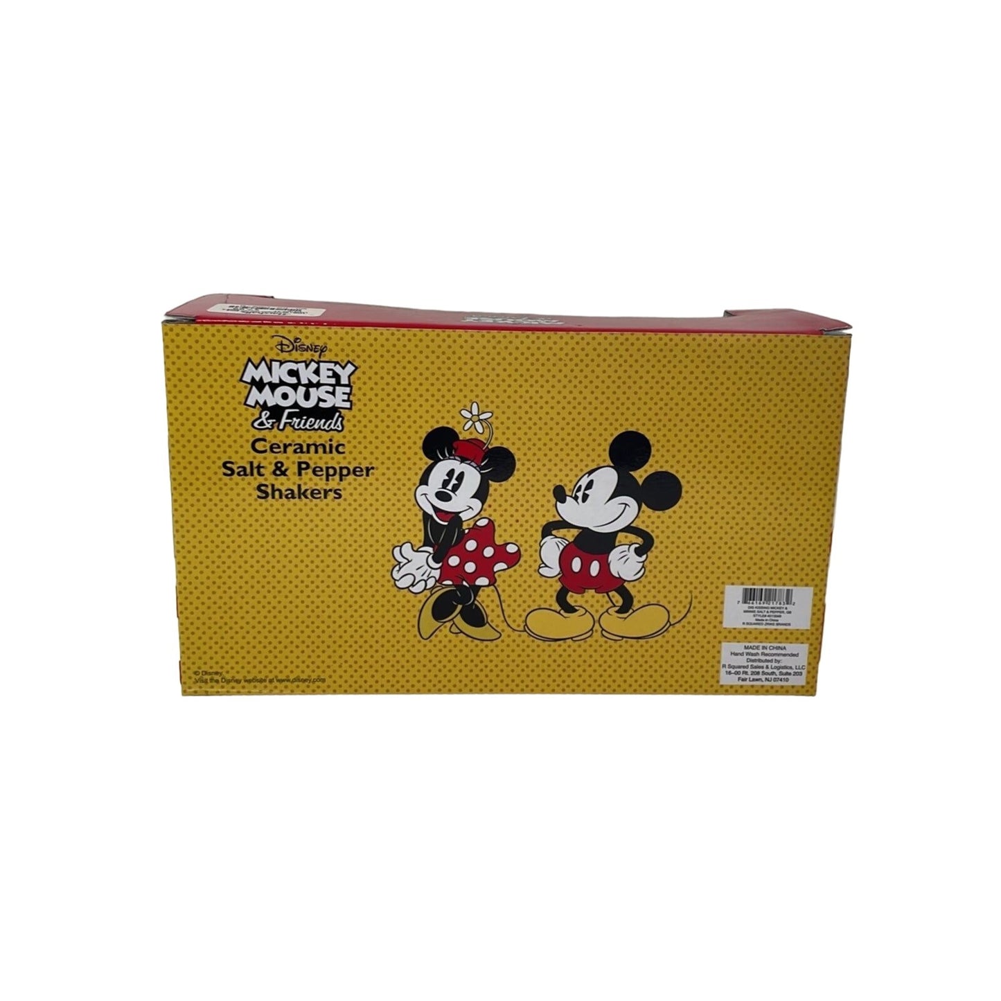 Disney Mickey Mouse and Minnie Mouse Kissing Ceramic Salt and Pepper Shakers