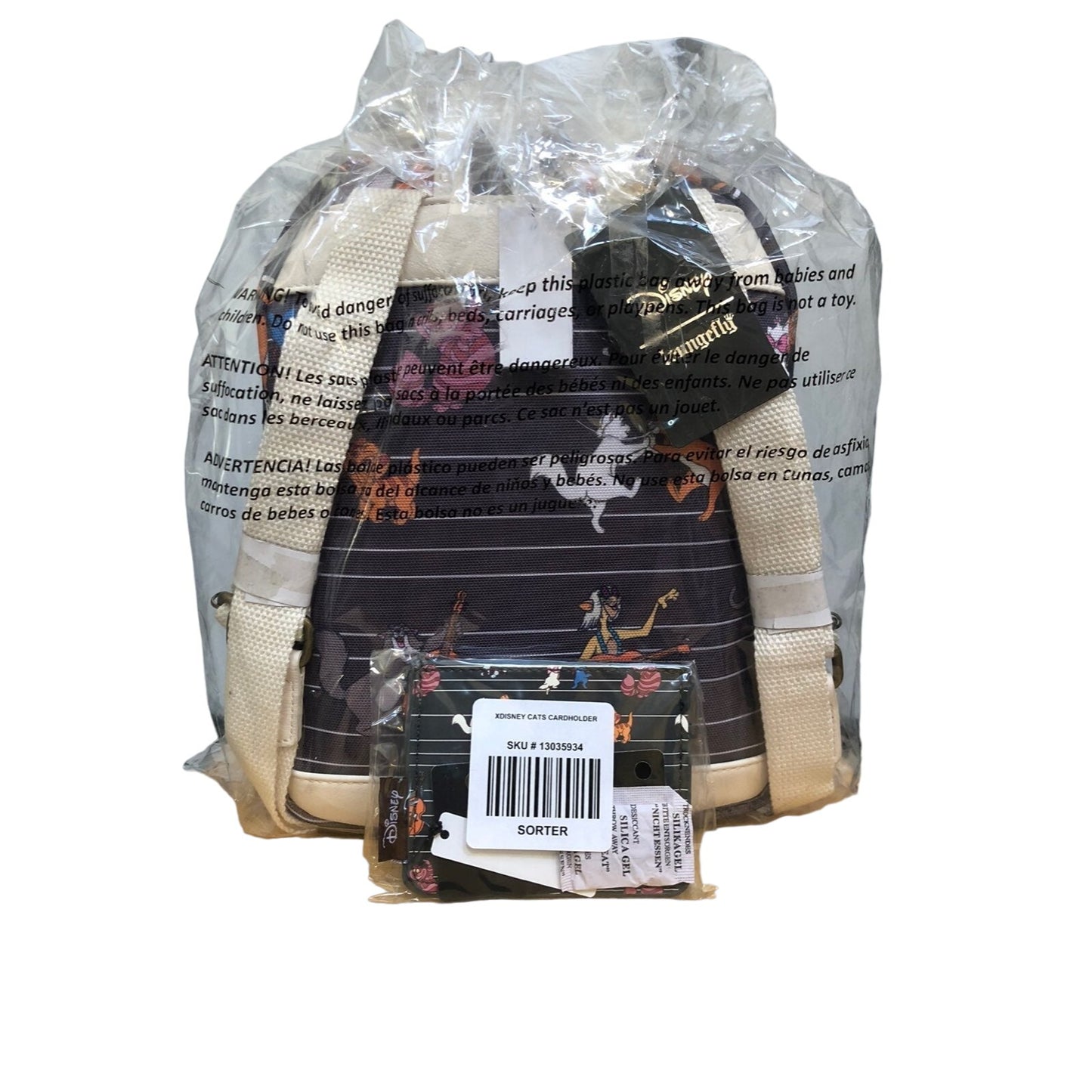 Disney Loungefly Cats Backpack and Cardholder