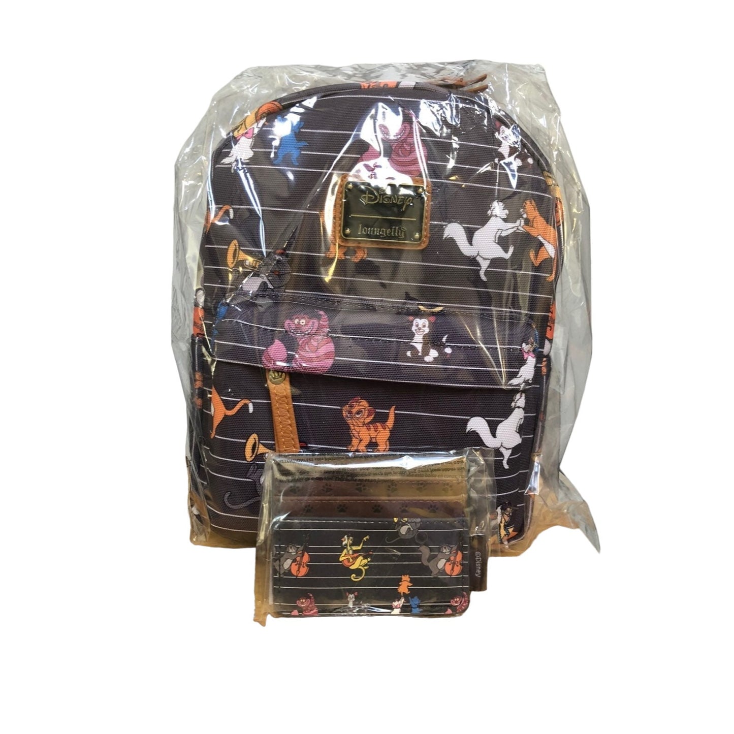 Disney Loungefly Cats Backpack and Cardholder